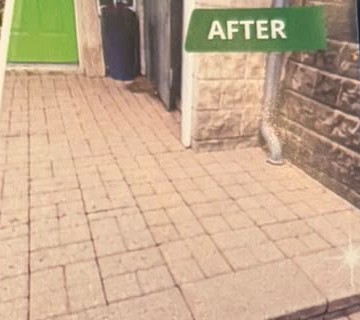 Interlock walkway after restoration