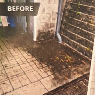 Interlock walkway before restoration